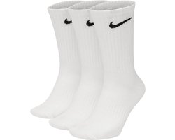 Nike - Dri-FIT Everyday Cushioned Crew Socks 3P - Witte Sportsokken-42 - 46
