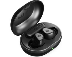 Arctis GameBuds — Zwart — Quick-Switch 2.4-GHz + Bluetooth 5.3 — Actieve Noisecancellation — Mobiele app met audiopresets — Waterbestendig IP55 — 40 uur accuduur met Qi-oplaadcase — PC, PS4 & PS5