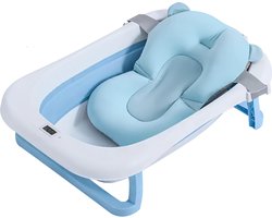 GoudenGracht Baby Bad – Babybad – Babybad met standaard – Opvouwbaar – Digitale Thermometer – Blauw