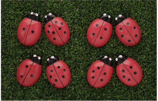 Koelkastmagneetjes lieveheersbeestje (set van 6