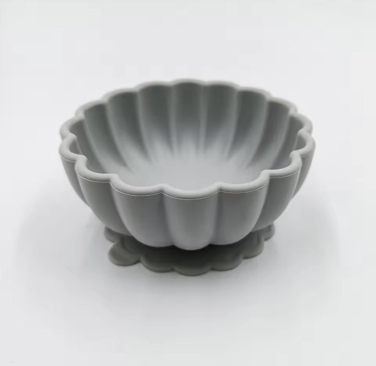 Goedkoopste KimDo - Siliconen Schelpen Bakje - Grijs - Met zuignap - Bakje - Schaaltjes - kinderservies - Kom - Baby - Kraamcadeau - Kind