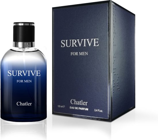 Chatler Eau De Parfum Survive Heren 100 Ml Houtig Blauw
