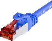Qost - Câble Internet CAT6 - Cuivre 100% / SFTP - 10 Gbps / 250 MHz - Connecteurs RJ45 - Câble de raccordement / Câble réseau - 10 mètres - Blauw