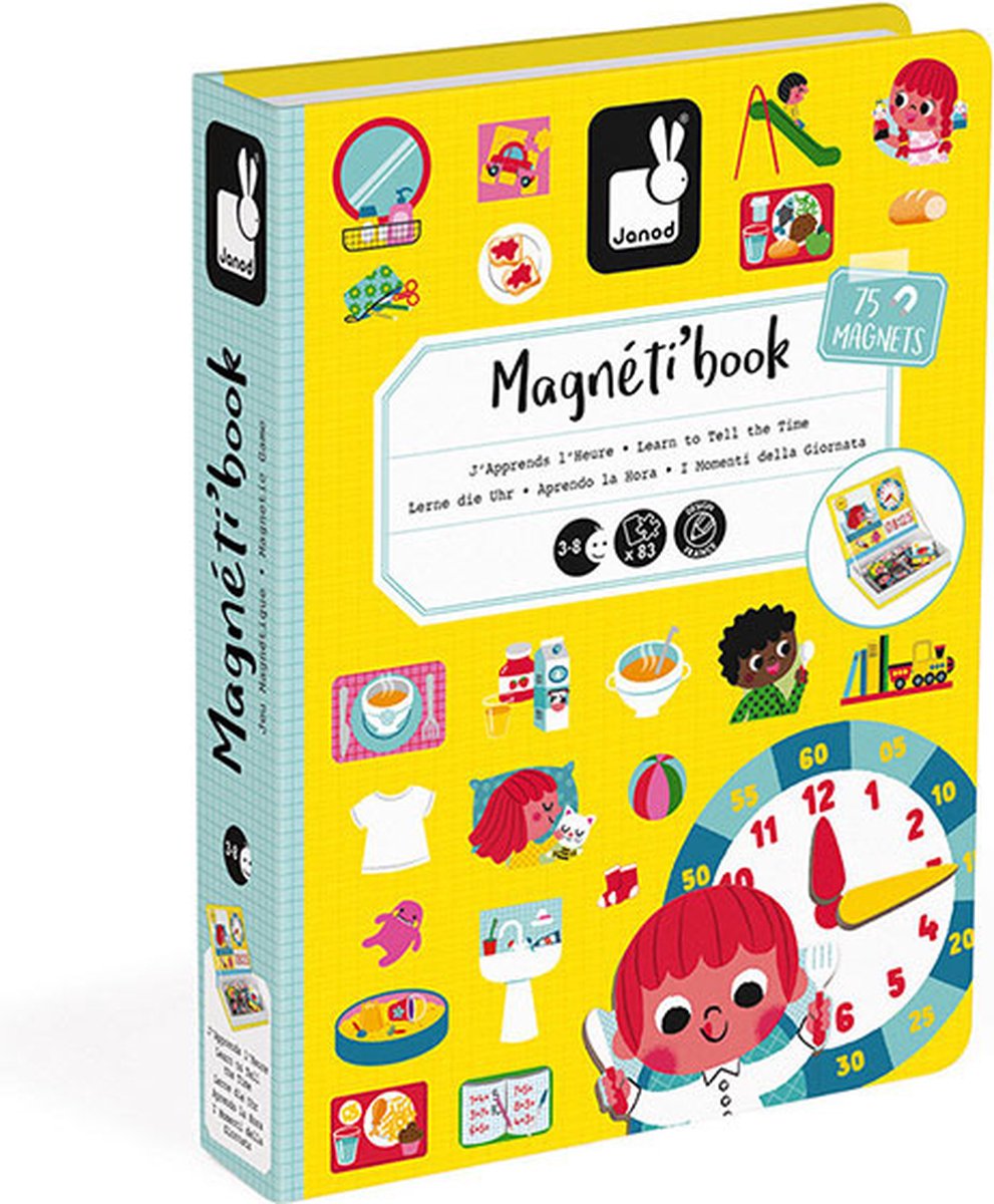 Janod - Magnetibook - Klok Kijken - Magneetboek Speelset — afbeelding 11