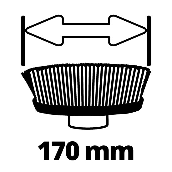 Einhell SOFT Borstel 170/40 - 1 stuk - Diameter borstel: 170 mm - Dikte borstel: 40 mm - Geschikt voor Picobella 18/90 Li Solo — afbeelding 4