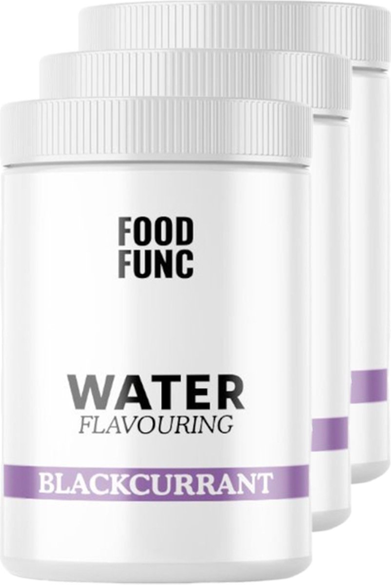 Goedkoopste Foodfunc | Water Flavouring | Blackcurrant | 3 stuks | 3 x 100 gram | No Junk Just Func