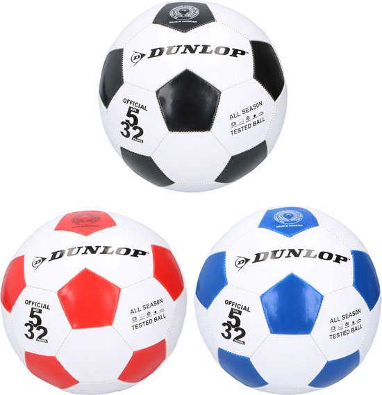 Foto: Dunlop voetbal klassiek kleur