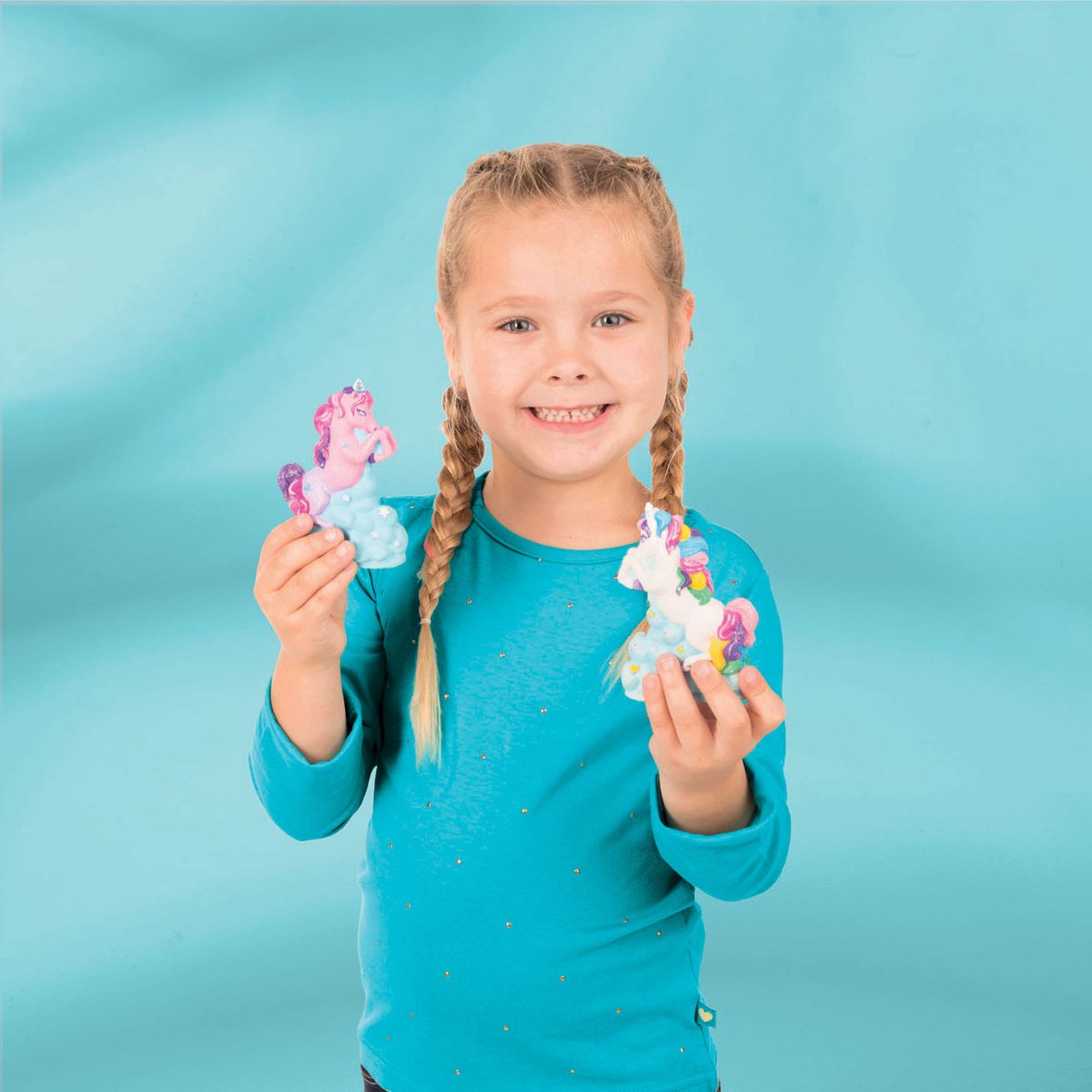 Totum Unicorn knutselset gips gieten en beschilderen incl. 7 verf kleuren & herbruikbare mal — afbeelding 12