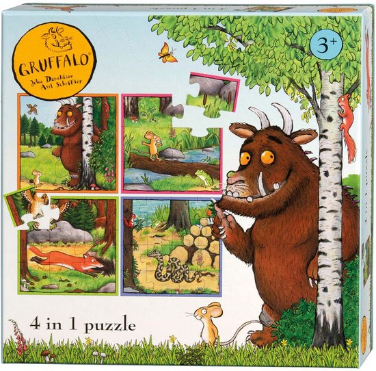 Foto: Gruffalo puzzel 4 in 1 puzzel educatief peuter speelgoed kinderpuzzel 4x6x9x16 stukjes leren puzzelen 3 jaar en ouder bambolino toys