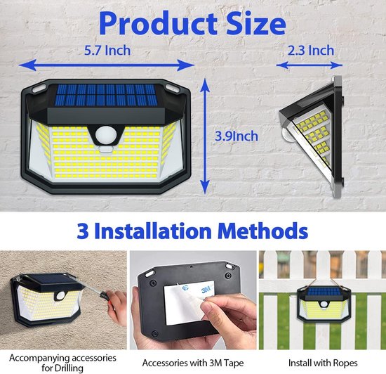 Solpex Zonnelampen voor buiten, 8 stuks zonne-trapverlichting, waterdichte zonne-omheiningsverlichting voor buitentrappen, trappen, hek, tuin, binnenplaats, terras, goot, pad, decoratie (warm wit