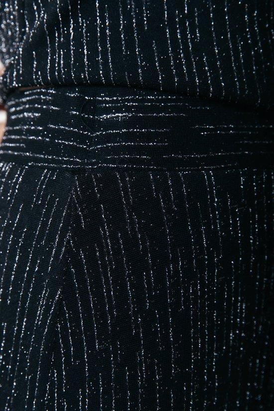 Pantalon évasé Extra à rayures en lurex Colourful Rebel - M