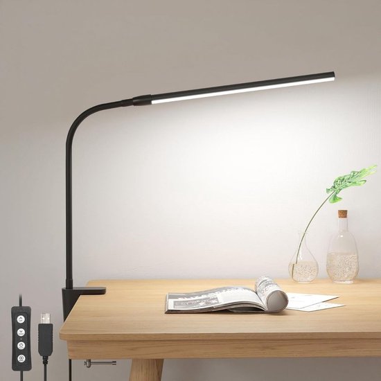 Lucide MADISON Bureaulamp - Zwart | Leen Bakker