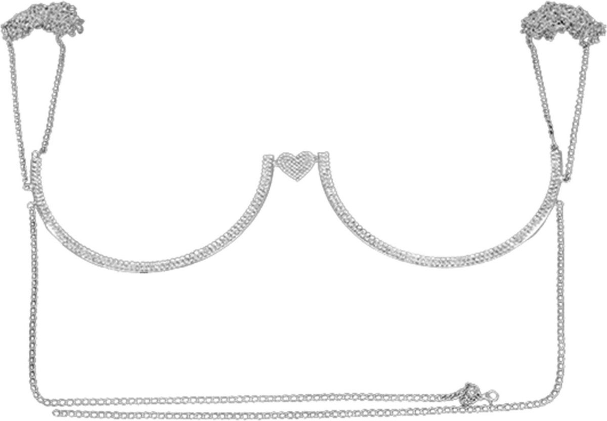 Goedkoopste Borstsieraad - Erotische sieraden - in grootte verstelbaar - Spannende accessoires - Zilveren afwerking - Lingerie