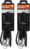 2x araignée bagage / sandow 150 cm avec mousquetons - Elastiques de tension avec crochets
