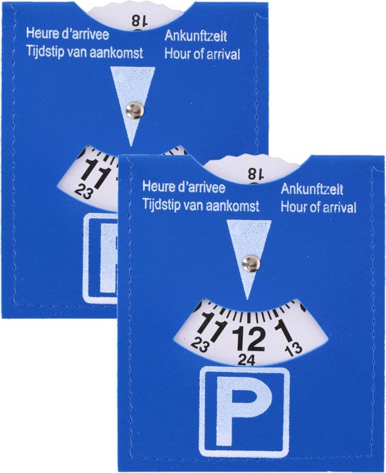 Foto: 2x stuks parkeerschijven blauw 15 x 11 cm auto accessoires