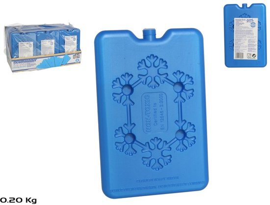 5x stuks koelelementen 200 ml 11 x 16 cm blauw - Koelblokken/koelelementen voor koeltas/koelbox van Koopman. — afbeelding 2
