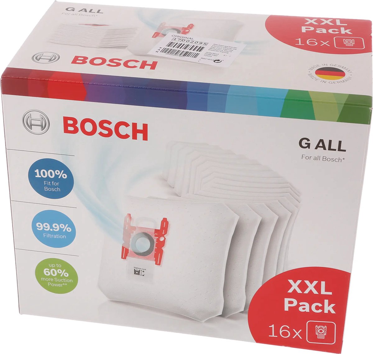 rs-products I 30x stofzuigerzakken compatibel met BOSCH BBZ41FGALL PowerProtect stofzuigerzakken en BBZ16GALL PowerProtect stofzuigerzakken XXL -Pack (SI3