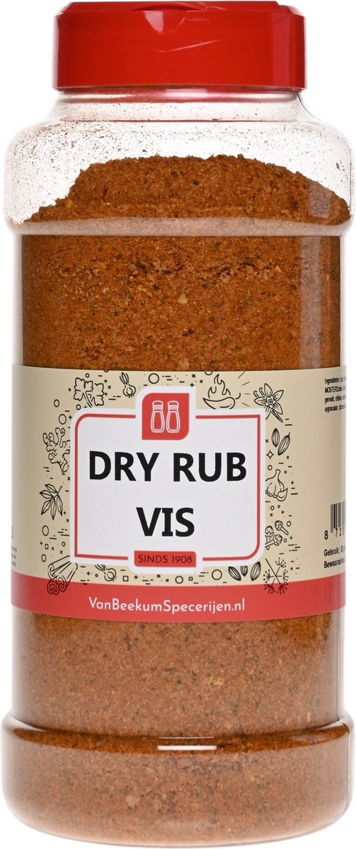 Goedkoopste Van Beekum Specerijen - Dry Rub Vis - Strooibus 600 Gram