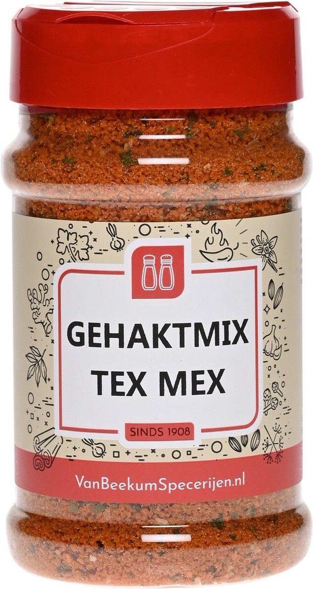 Goedkoopste Van Beekum Specerijen - Gehaktmix Tex Mex - Strooibus 200 Gram