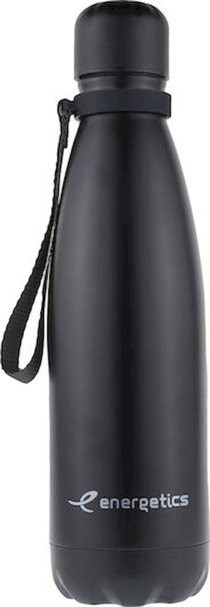 ENERGETICS - metal bottle ii 0.50l - Bidon hard groot - Zwart