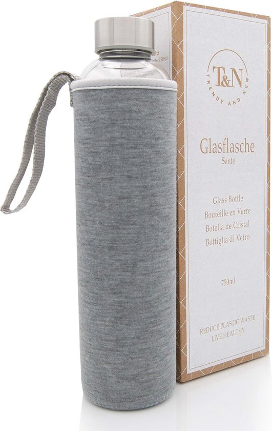 spottle Water Bottle – Glazen Theefles 1L met