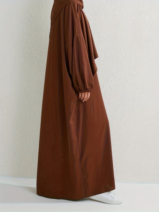Bovista Abaya - Vêtements de prière Femmes - Vêtements islamiques - Jilbab - Khimar - Femme - Alhamdulillah - Zwart
