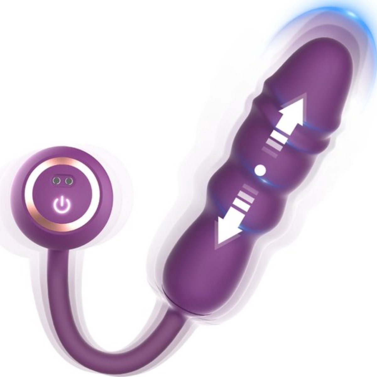 Goedkoopste Bovista Stotende Vibrator - Thrusting Dildo - Buttplug - Dildo - Bewegende Dildo - Verwarmde Dildo - Voor Vouwen - Paars