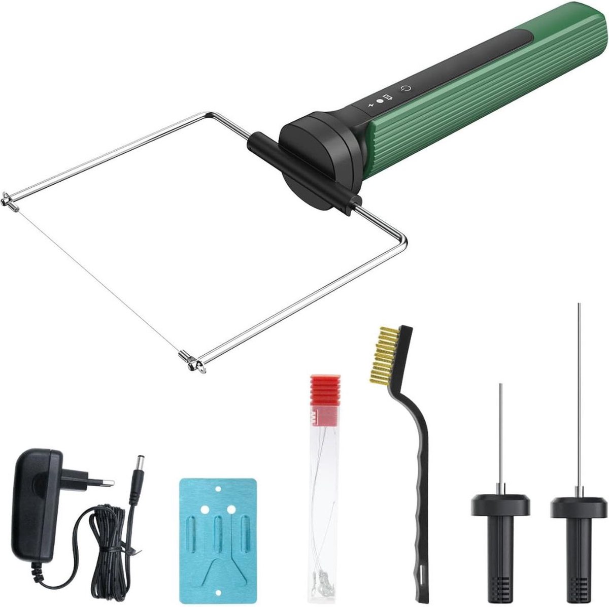 Professionele Piepschuimsnijder - 3-in-1 Piepschuimsnijder met Verwisselbare Opzetstukken - Gloeidraad - Warm Snijmes - Inclusief Voedingsadapter & Houder - 15W - Creatieve Projecten - Modelbouw en Decoraties