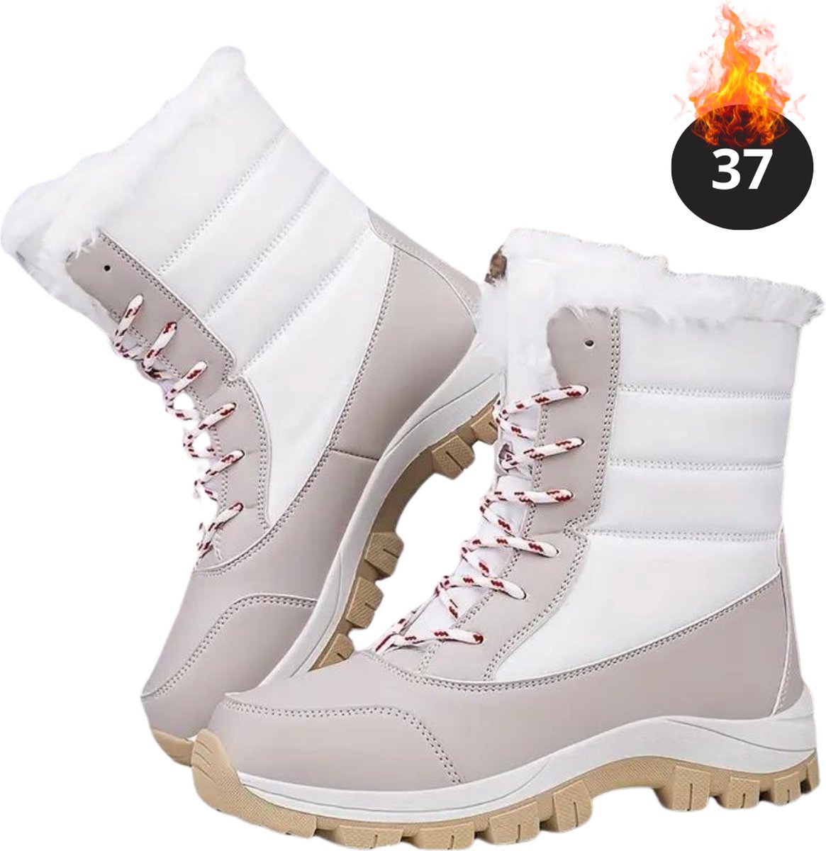 Nivard Snowboots Sneeuwschoenen Sneeuwboots Dames Wintersport Ski Skischoenen Lichtgrijs 37 Laarzen