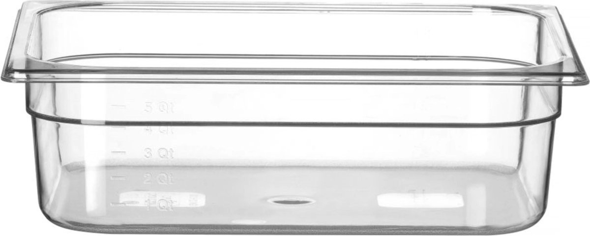 HENDI Gastronorm container – polycarbonaat – 6,5L – temperatuurbestendig – transparant