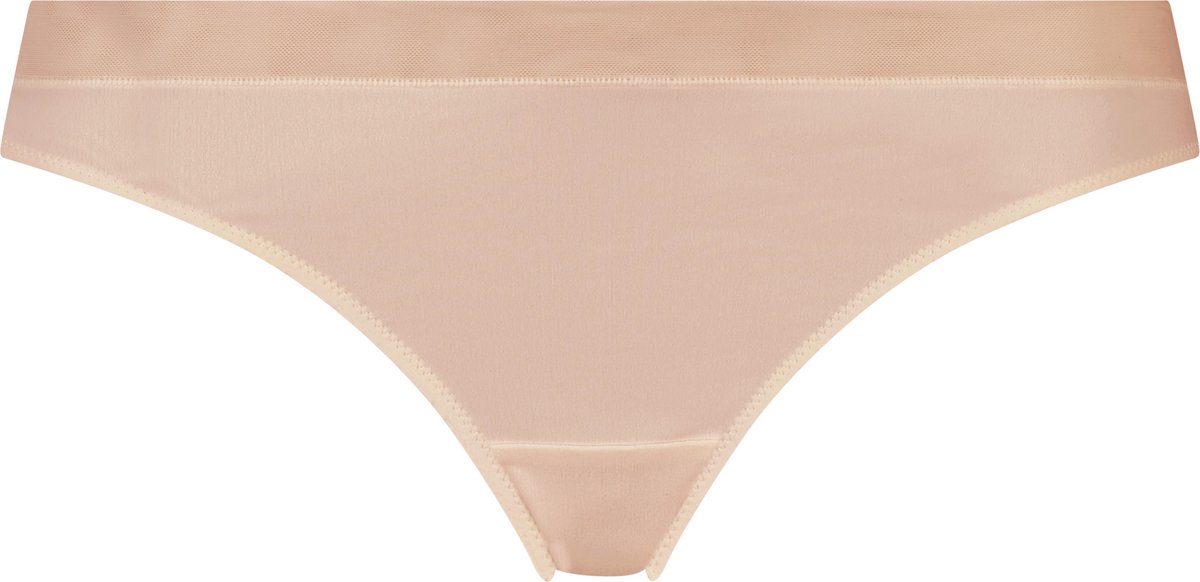 Hunkemöller Dames Lingerie String Mesh - Beige - maat S