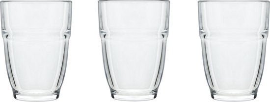 Waterglazen/drinkglazen - 6x - glas - 265 ml - D7 x H10 cm