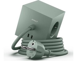 foto van Avolt Square 1 stekkerdoos USB-C 30W 1,8 m - Oak Green