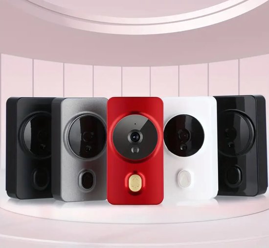 Bovista Video Deurbel - Deurspion Met Camera En Wifi - Videodeurbel - Draadloos - Deurbel (t-ring geluid) - Camera - Buiten - Videoconversatie - Wit van Bovista — afbeelding 4