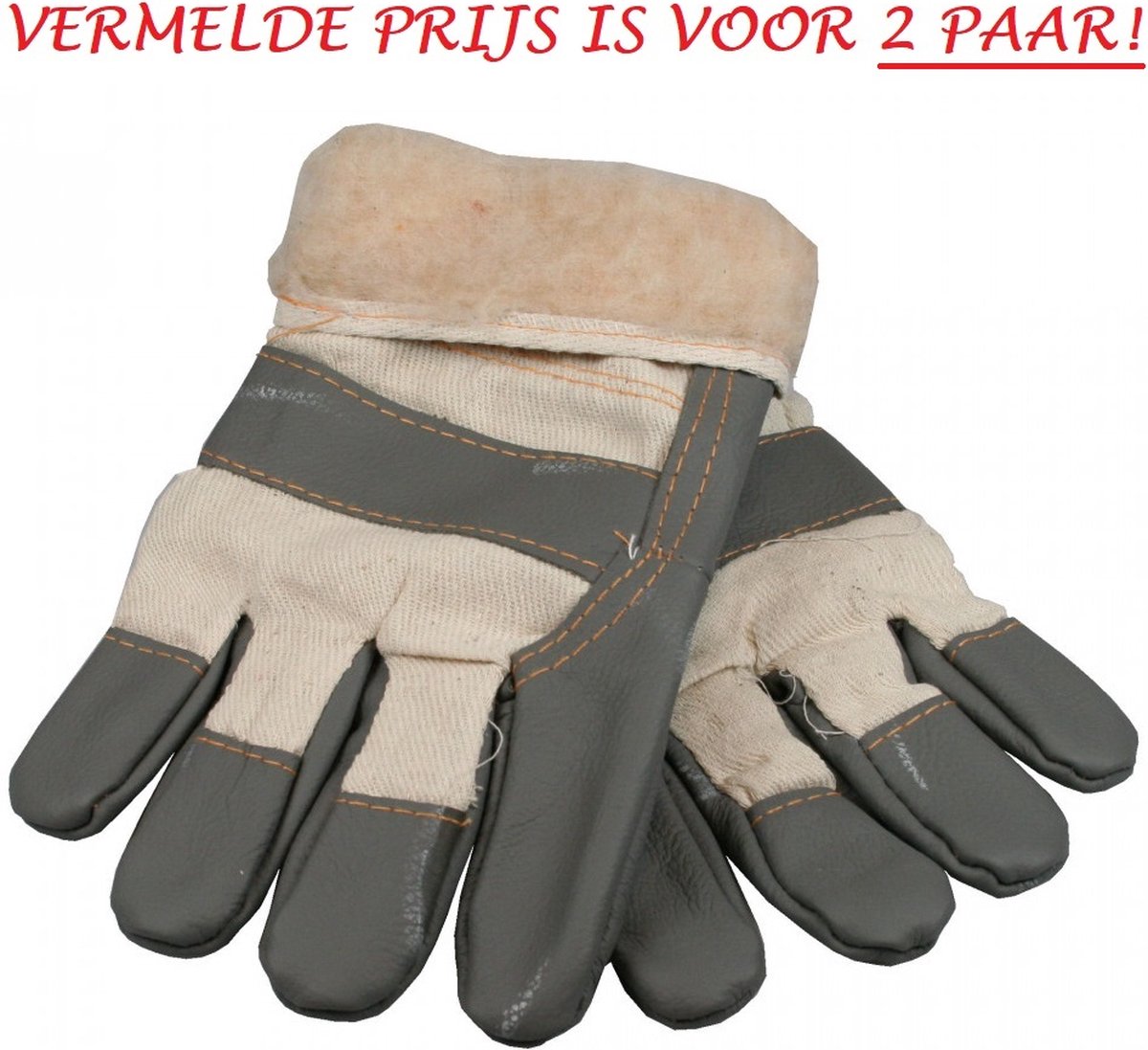 Benson werkhandschoenen heren - winterhandschoen met bont - maat 10 XL- per 2 paar