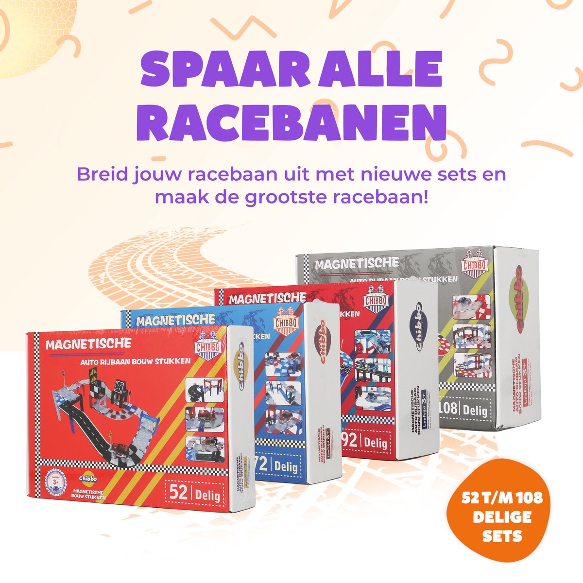 Magnetisch speelgoed Jongens – 3 tot 12 jaar – Auto Racebaan Elektrisch voor kinderen – Montessori Speelgoed – 72 Delig — afbeelding 4