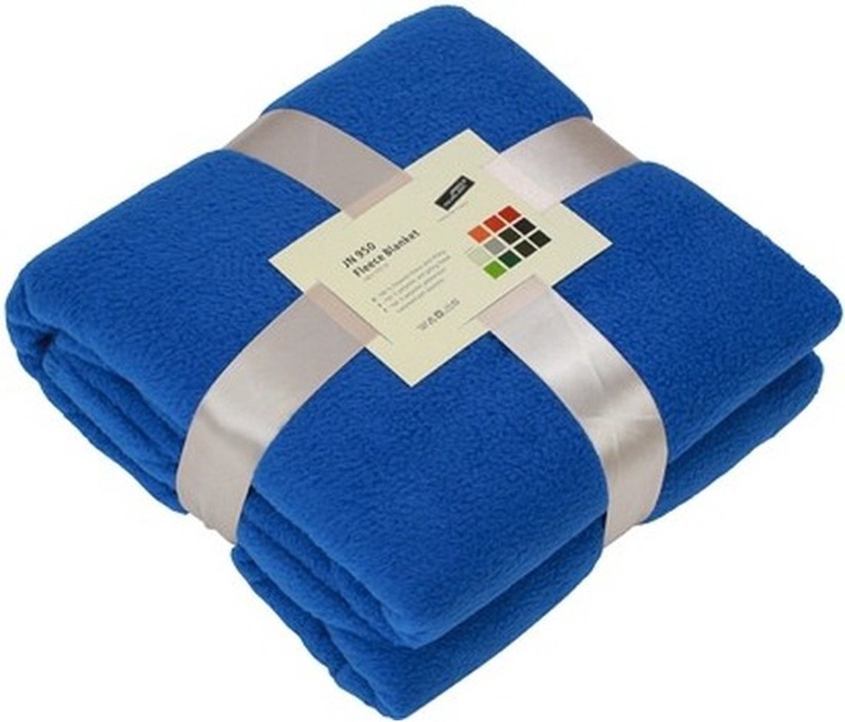 James & Nicholson 15x Fleece dekens/plaids kobaltblauw 130 x 170 cm - Woondeken - Fleecedekens