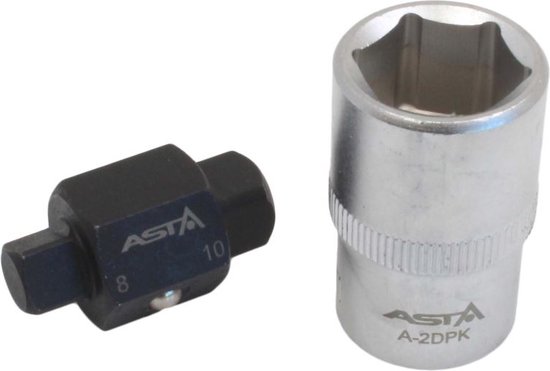 Bouchon de bouchon de carter - 8 et 10 mm - Bouchon de vidange d'huile - Clé pour bouchon de carter - ASTA