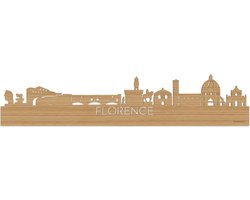 Skyline Florence Bamboe hout - 120 cm - Woondecoratie - Wanddecoratie - Meer steden beschikbaar - Woonkamer idee - City Art - Steden kunst - Cadeau voor hem - Cadeau voor haar - Jubileum - Trouwerij - WoodWideCities