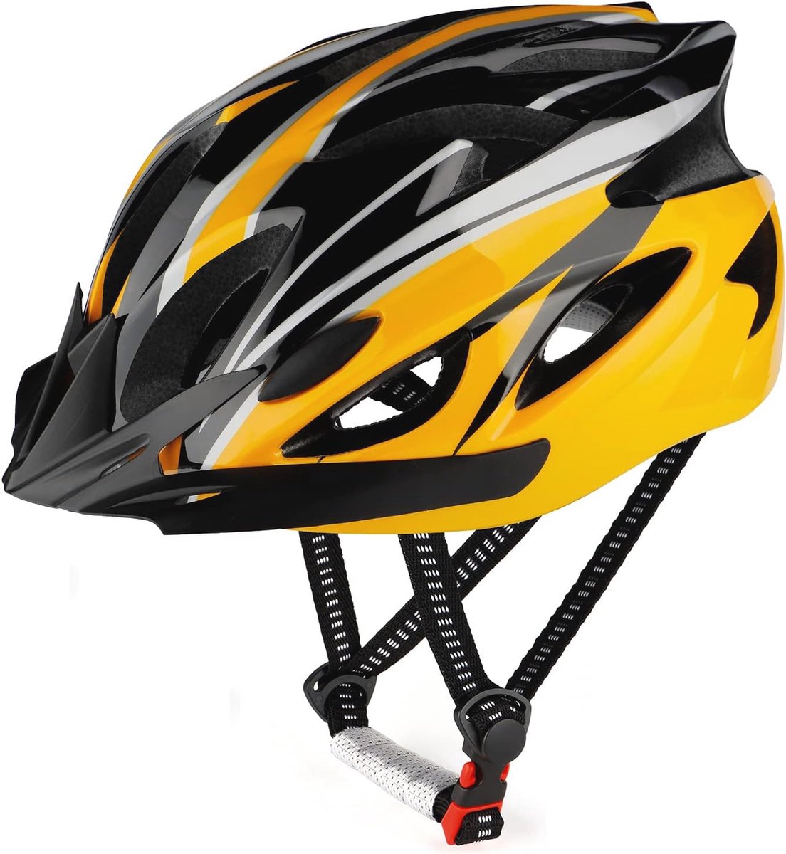 Verstelbare Fietshelm voor Volwassenen met Afneembaar Vizier en Ventilatie 58-61 cm - Veilig en Comfortabel