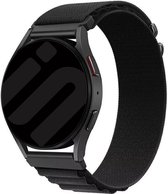 Strap-it Smartwatch bandje 20mm - Alpine nylon bandje geschikt voor Samsung Galaxy Watch Active (2) / Watch 3 - 41mm / Watch 1 - 42mm - Polar Ignite / Unite - Amazfit Bip / GTS - Withings ScanWatch 2 - 42mm / Nova / Steel HR Sport - zwart