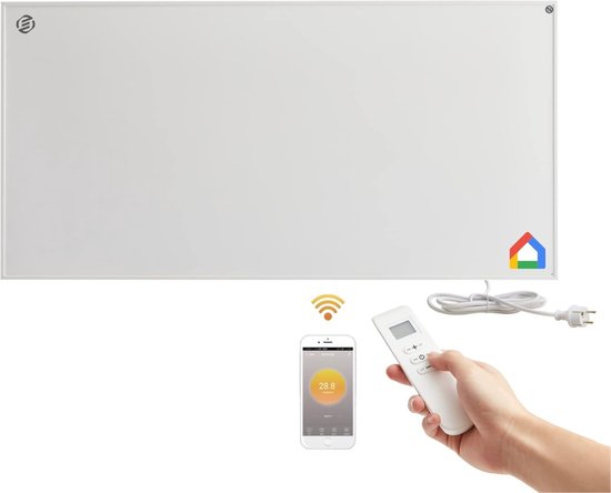 Equivera Wandkachel - Wandverwarming Elektrisch - Keramische Kachel - Heater Kachelventilator - Premium