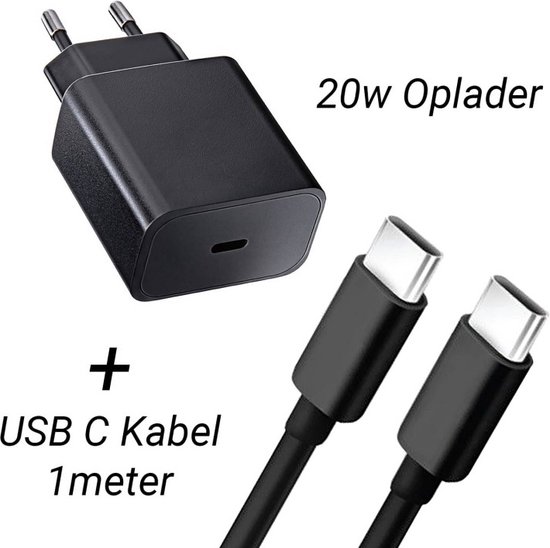 Ereader Oplader + Oplaadkabel 1 Meter Type C Kabel - e Reader Lader Geschikt voor Nieuwe Kobo Clara - Libra - Sage - Eclipse