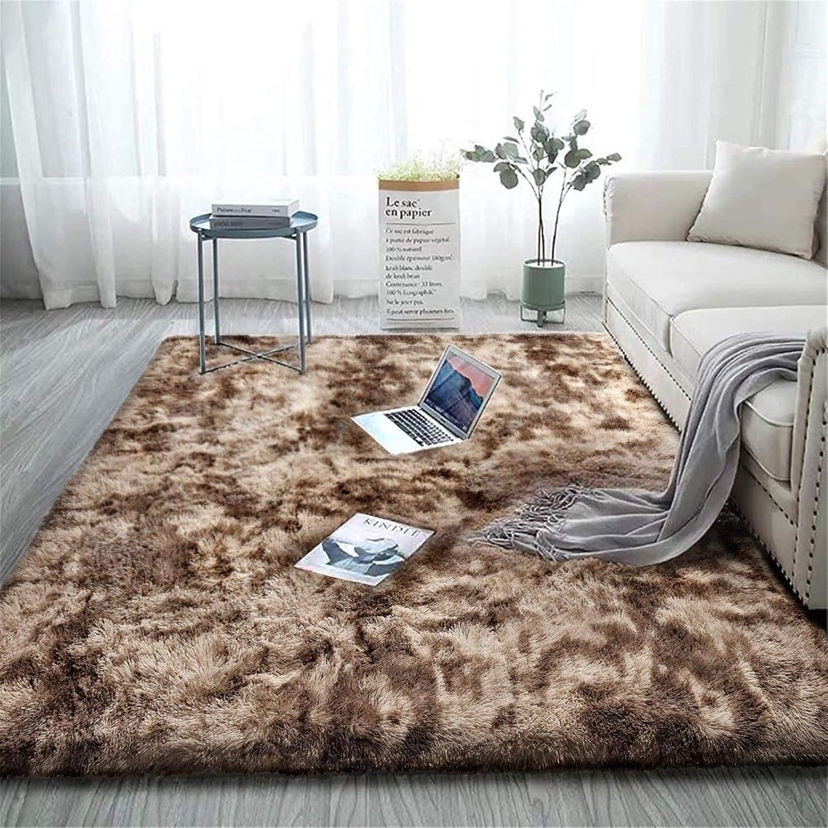 Goodivery ® Zacht en Kleurrijk Tapijt voor Slaapkamer, Fluffy Batik Vloerkleed, 230 x 300 cm