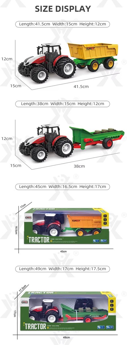 JMKA tractor speelgoed- tractor- boerderij speelgoed- boerderij- traktor- tractor speelgoed- tractor speelgoed met afstandsbediening — afbeelding 4