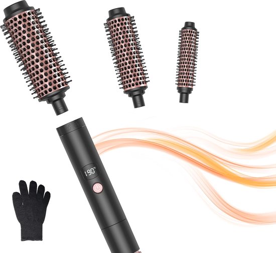 Foto: 3 in 1 thermische borstelset met digitale display ideaal voor volume en krullen