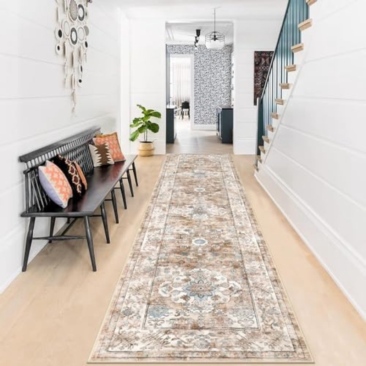 Boheems Vloerkleed, Lange Loper, 60 x 240 cm, Oranje