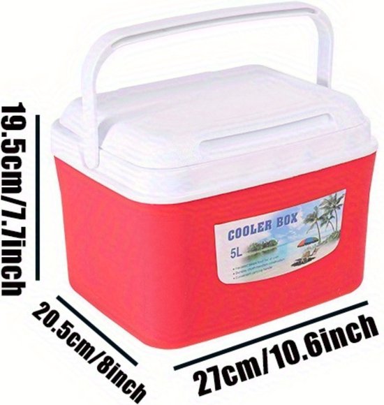 Nivard Koelbox - Koeltas - Frigobox - Autokoelbox - Lichtgewicht - Coolbox - Wielen - Draagbaar - Rood van Nivard — afbeelding 2