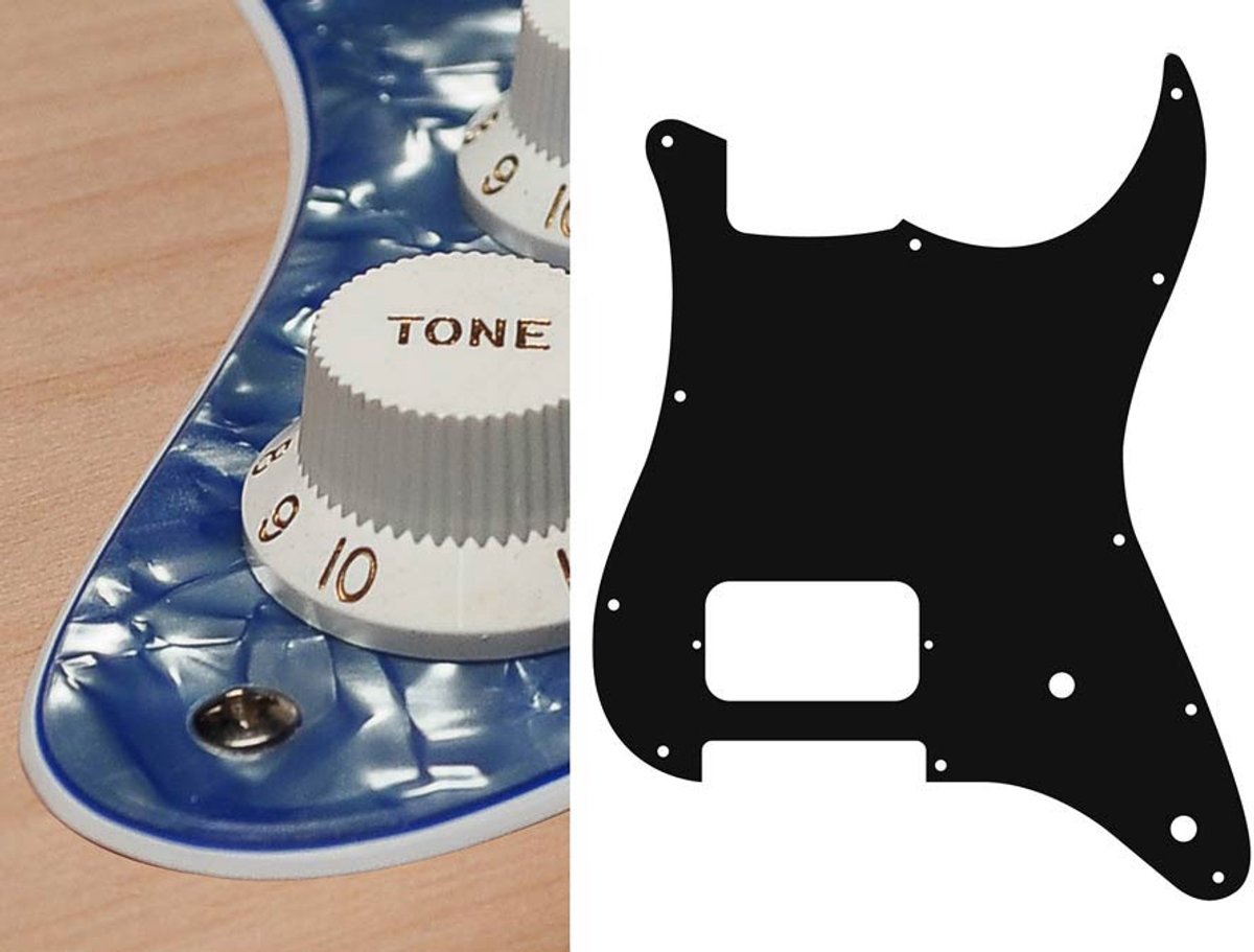 Boston ST-344-PV pickguard, Stallion, H, 2 pot holes, 3 ply, pearl violet