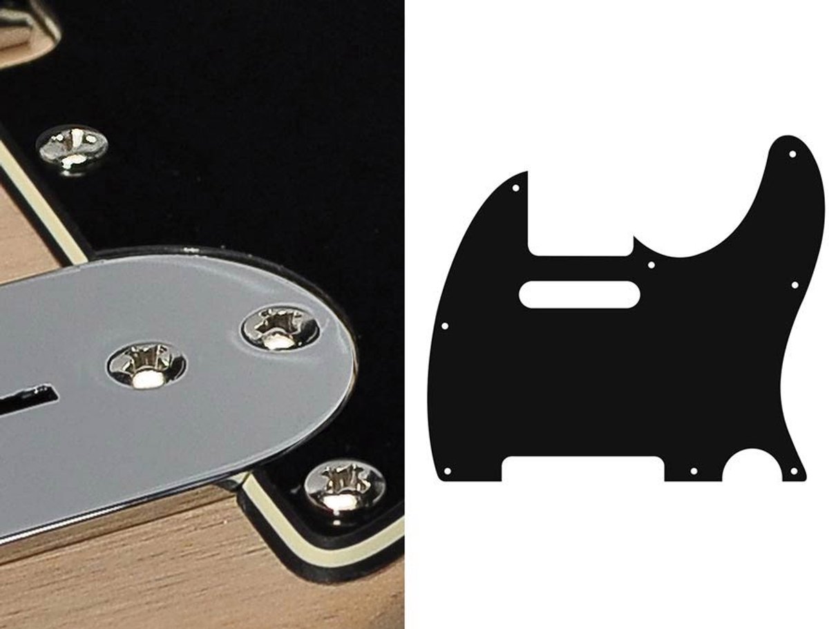 Boston TE-310-BC pickguard, Teaser, standard, 3 ply, black and cream